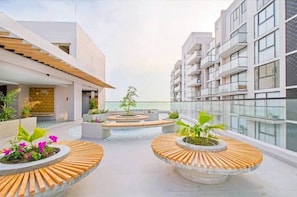 Terrace/patio - Exclusive Ocean View Condo in Pozos Colorado (Santa Marta)