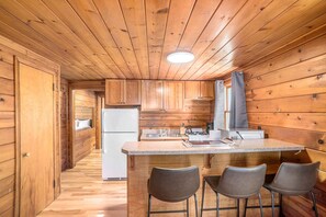 Réfrigérateur, micro-ondes, plaque de cuisson, lave-vaisselle