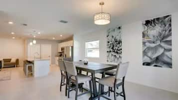 Luxury Room, Pool View | Private kitchen | Full-sized fridge, microwave, oven, stovetop