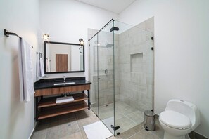 淋浴设施、吹风机、肥皂、洗发水