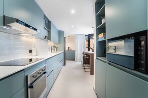 Microwave, toaster, highchair, blender