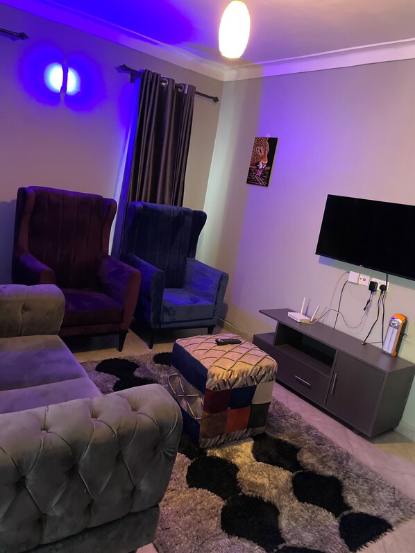Living area - Lake&city view apartment Makindye (Kampala)