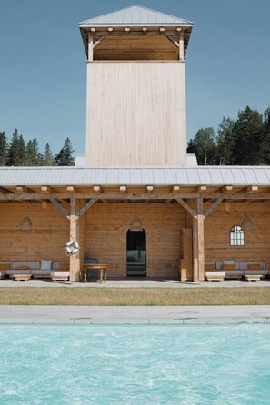 A heated pool
