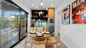 Dining - New! 6 BR, 4.5B, Pool, Hot Tub, Cold Plunges, Outdoor Sauna, Bar, 9 TVs, Arcade (Austin)