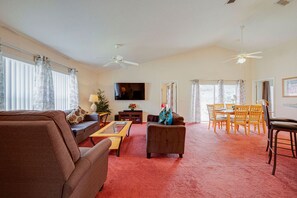 Smart TV, DVD player, books