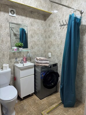 Towels, soap, toilet paper