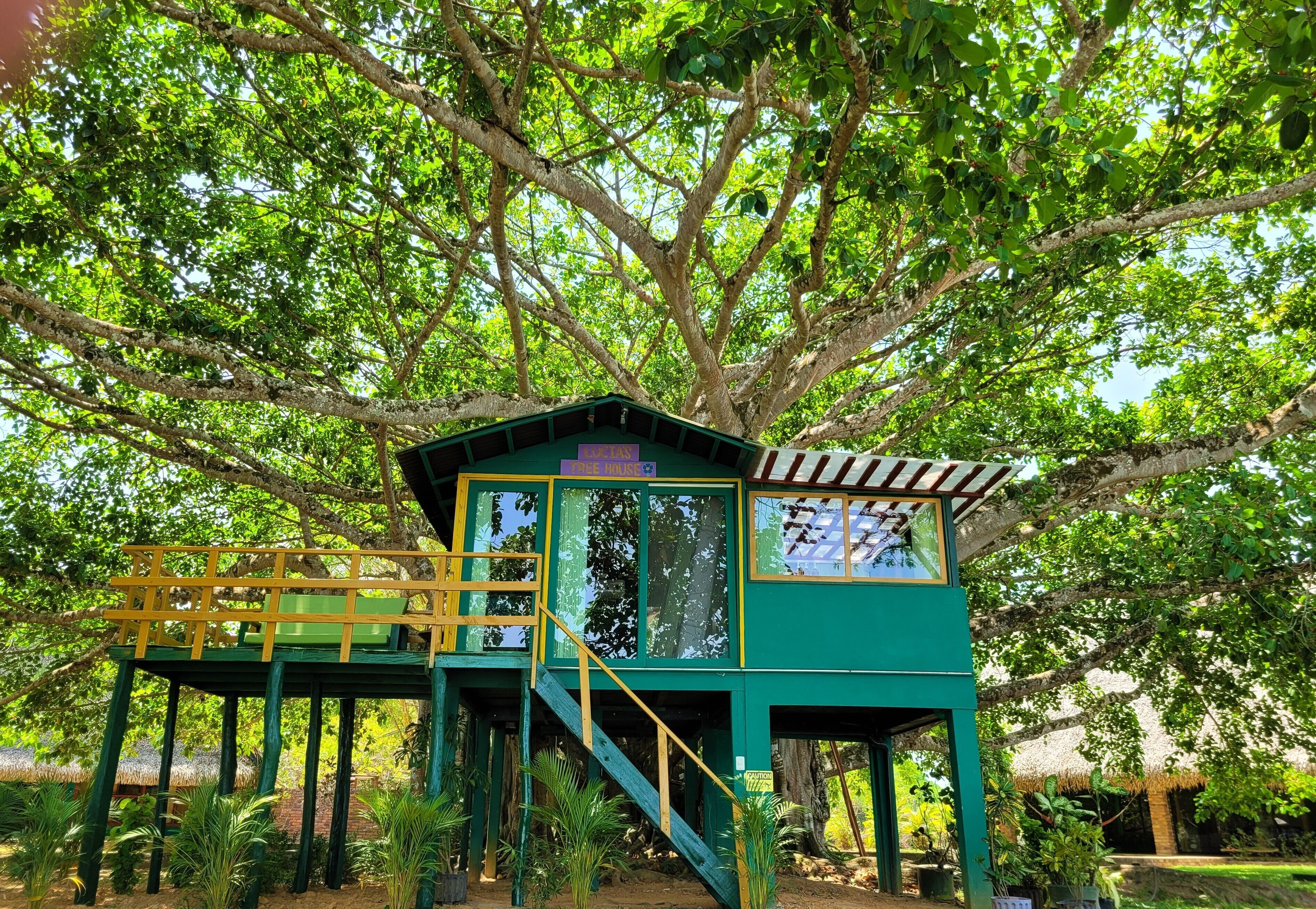 Deluxe Tree House, Balcony, River View | Free WiFi, bed sheets