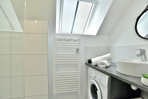 Shower, hair dryer