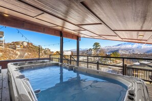 Outdoor spa tub - Rooftop Swim-Spa & Hot Tub • Unobstructed Views • Game Room • Clubhouse Access (Gatlinburg)