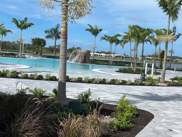 Outdoor pool, a heated pool