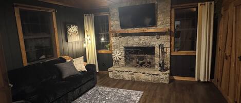 TV connectée, cheminée