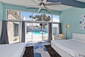 4 bedrooms, iron/ironing board, WiFi, bed sheets - 4bd, Charming Mid-Century Home! 1.4mi to Convention Center, Mins to Strip! POOL! (Las Vegas)
