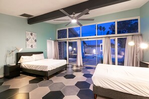 4 bedrooms, iron/ironing board, WiFi, bed sheets