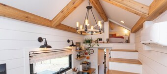 Nestled in the mountains, this cozy tiny home is 15 minutes to Asheville.