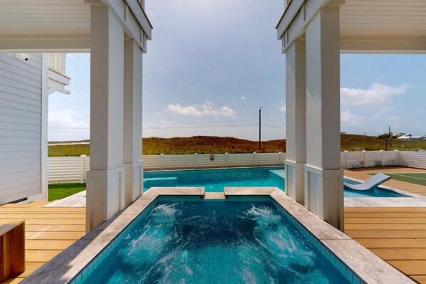 A heated pool
