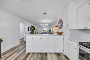 Fridge, microwave, oven, stovetop - 8BD Private OceanVuew Beach Home-Saltwater Pool-Sleeps 24-Pet Friendly (North Myrtle Beach)