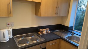 Fridge, oven, stovetop