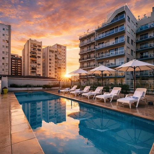 Beautiful apartment with pool, gym, laundry and co-working space