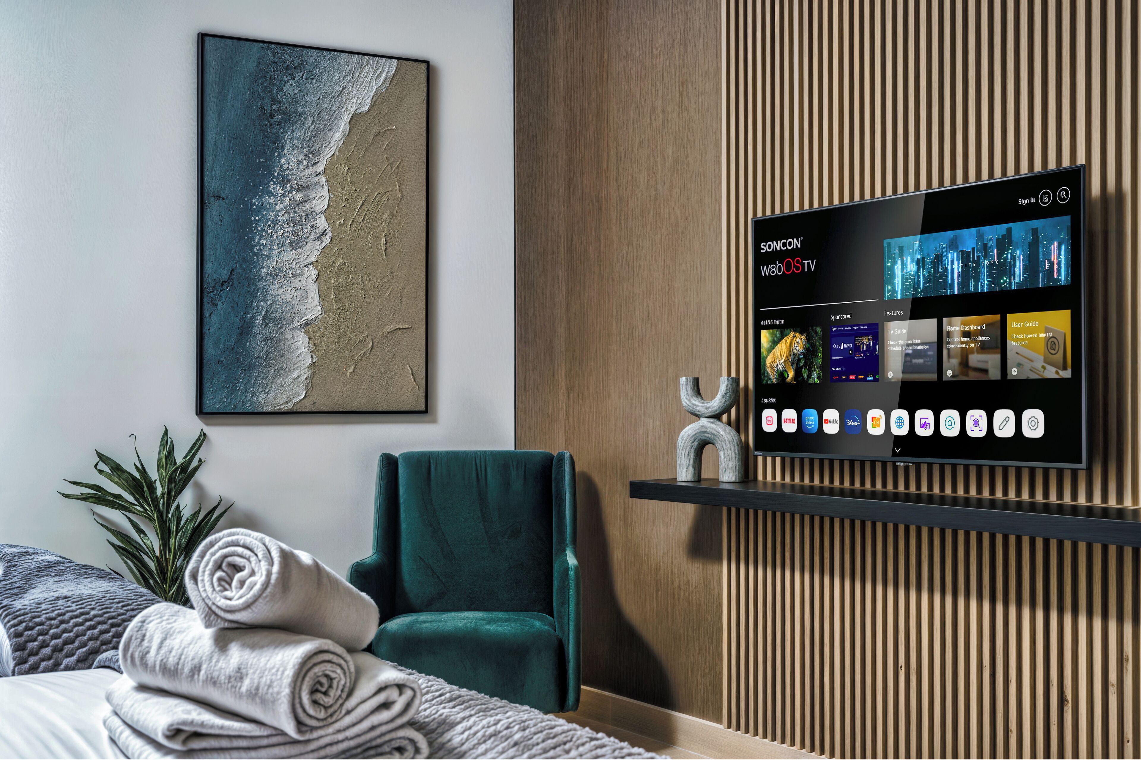 Leilighet – premium, 2 soverom, balkong, bakgårdsutsikt | Sengetøy av topp kvalitet, safe på rommet og individuelt dekorert