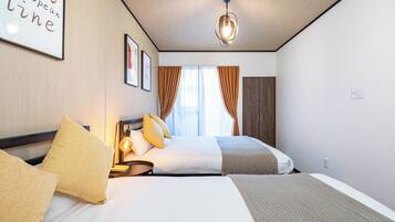 2 bedrooms, blackout curtains, iron/ironing board, free WiFi