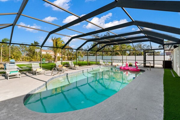 Una piscina riscaldata