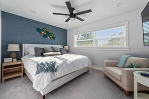 Skrivbord, strykjärn/strykbräda, resesäng och gratis wi-fi