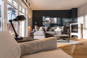 TV, fireplace, DVD player, stereo