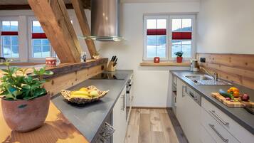 Fridge, oven, stovetop, dishwasher