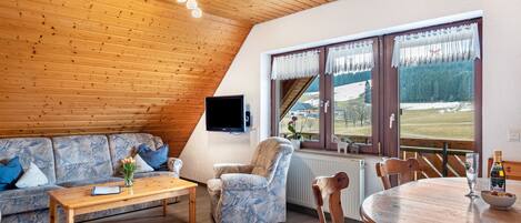 Tv, bordtennisbord, stereoanlæg