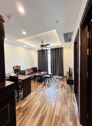 Superior-Apartment, 1 King-Bett | Wohnbereich