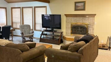 Fireplace, table tennis