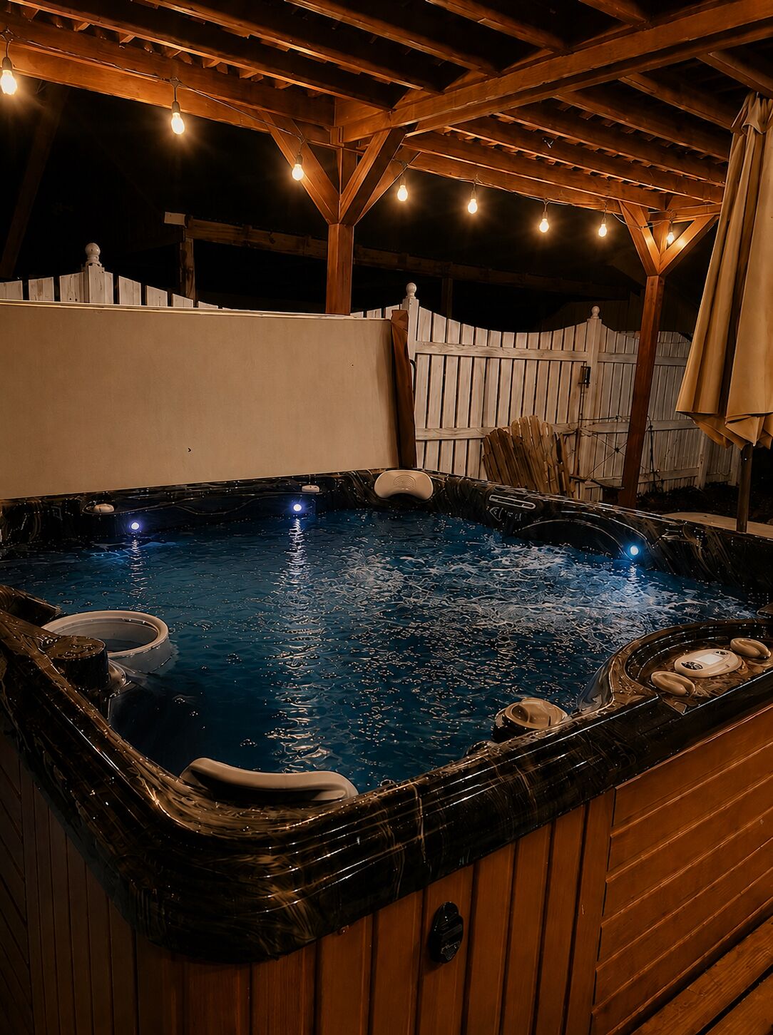 Outdoor spa tub
