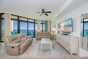 Condo, 3 Bedrooms | Living area - The Oasis 1704 Formerly Phoenix West Ii 1704 3 Bedroom Condo (Orange Beach)