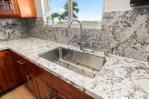 Fridge, microwave, oven, stovetop - 3970 Wave Watcher - Panoramic Oceanfront Bay Views (Pacific Grove)