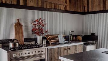 Fridge, oven, stovetop, toaster