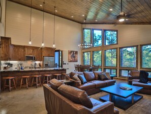 TV, fireplace, ping pong