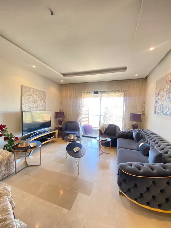 Living area - Charming apartment for rent Rabat (Rabat)