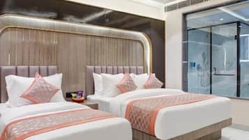 Desk, free WiFi, bed sheets