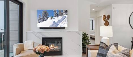 TV connectée, cheminée