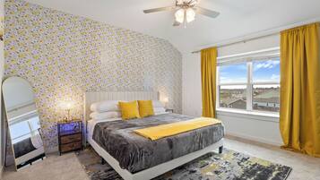 3 bedrooms, iron/ironing board, travel cot, WiFi