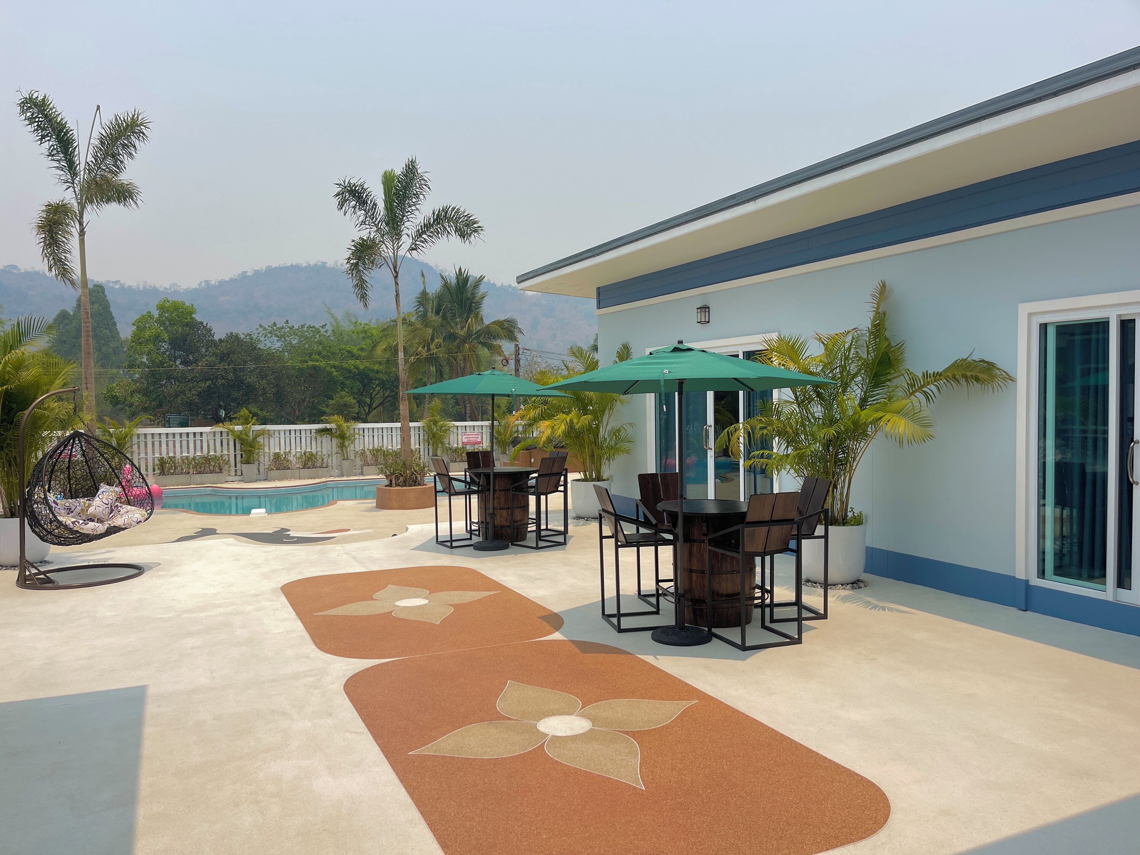 Outdoor banquet area
