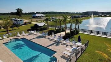 Outdoor pool, a heated pool