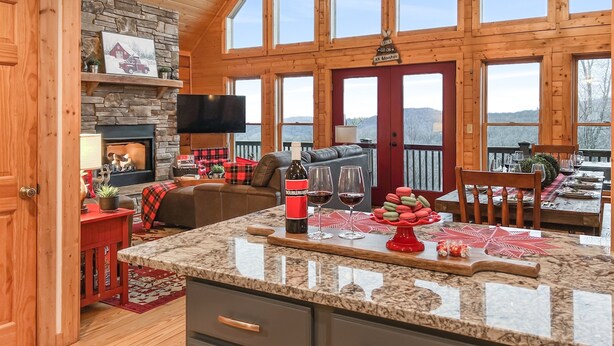 Unclassified image, 1 of 33, button - 3 Min to Hatley Pointe - Hot Tub + Mountain Views - 3 Kings - Game Room (Mars Hill)