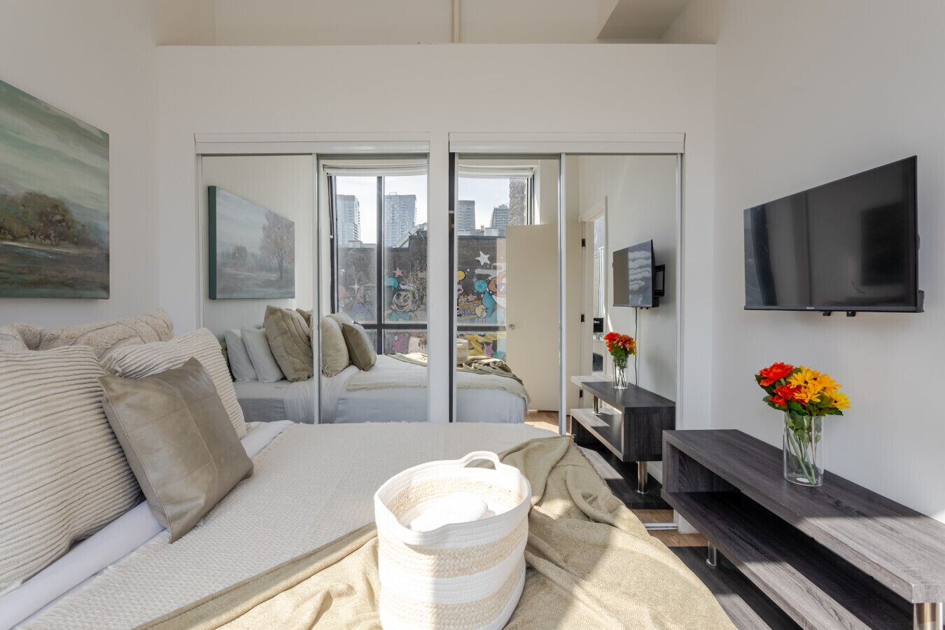1 slaapkamer, een strijkplank/strijkijzer, gratis wifi, beddengoed
