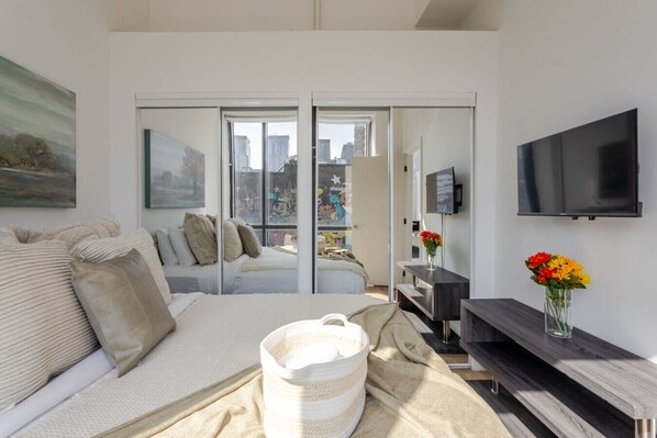 1 makuuhuone, silitysrauta/-lauta, ilmainen Wi-Fi, vuodevaatteet