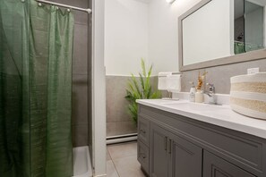 Hair dryer, towels