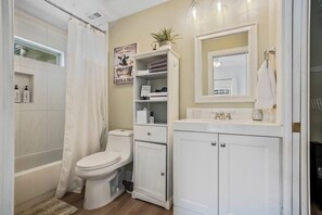 Hair dryer, towels