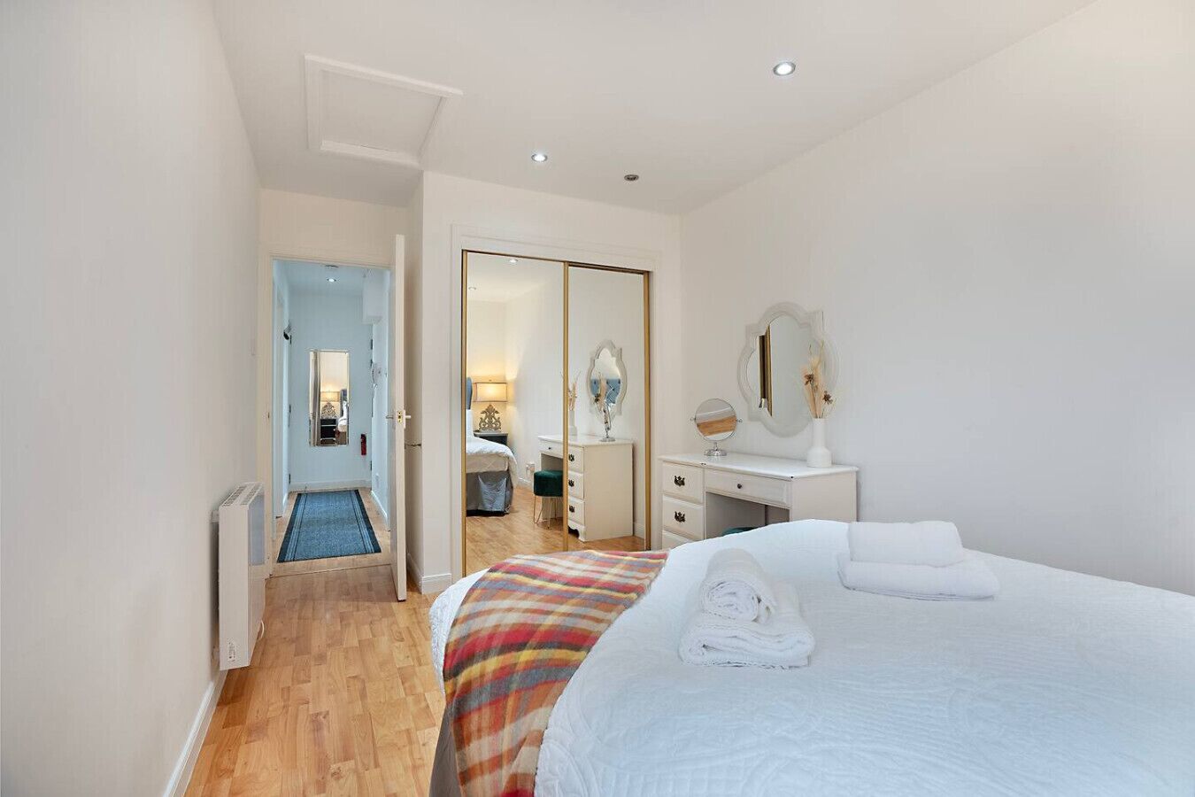 Desk, iron/ironing board, travel cot, free WiFi