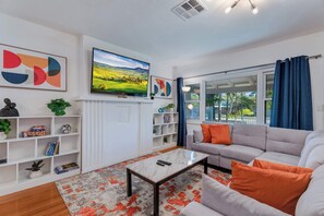 TV, foosball, offices