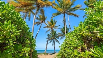 En la playa